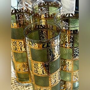 Vintage 1950s Culver Ltd. Prado Highball Glasses – Set of 4 | 22K Gold